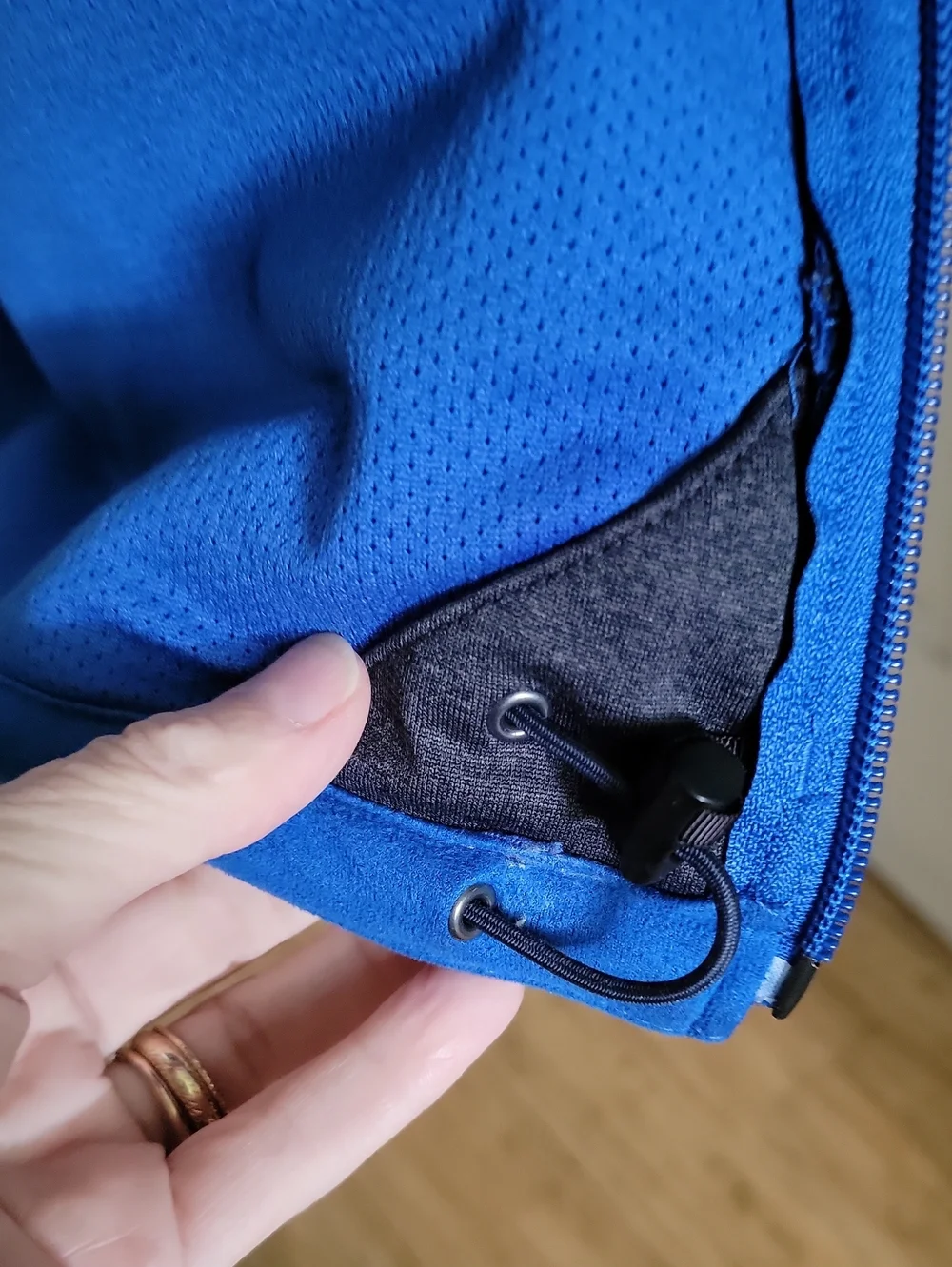 The North Face Black Jacket with Blue Accents